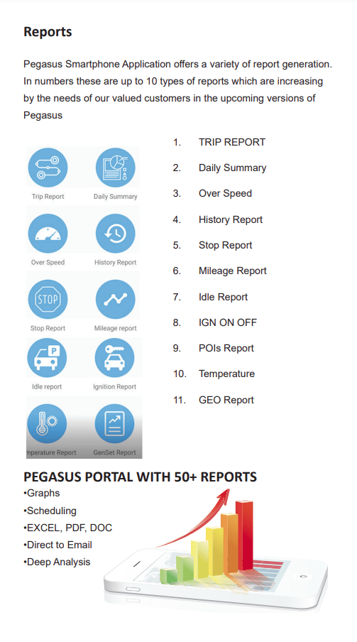 Reports in the app — Pegasus Atlas app guide